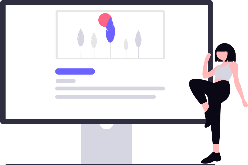 Personal website design illustration